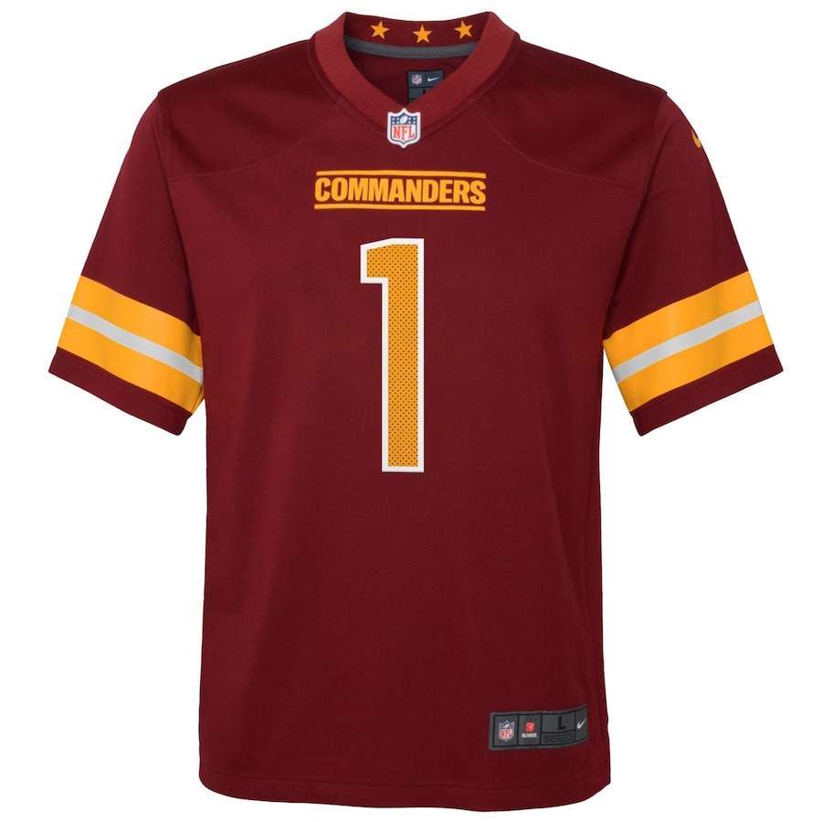 Jayden Daniels Washington Commanders 2024 NFL Draft First Round Pick Player Game YOUTH Jersey - Burgundy