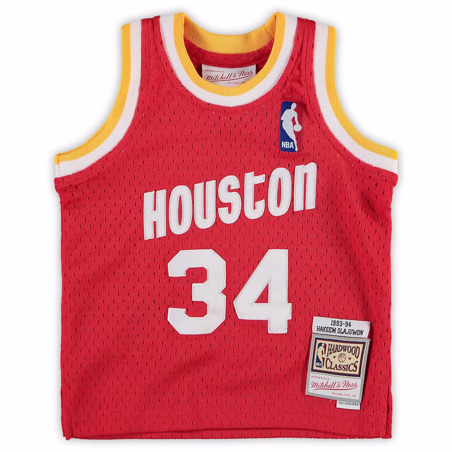 Infant Houston Rockets Hakeem Olajuwon Mitchell & Ness Red 1993/94 Hardwood Classics Retired Player Jersey