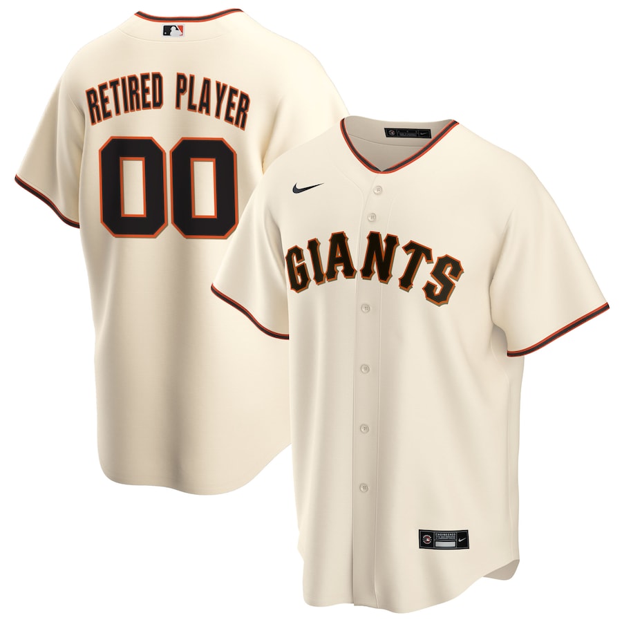 Men's San Francisco Giants Cream Home Pick-A-Player Retired Roster Replica Jersey