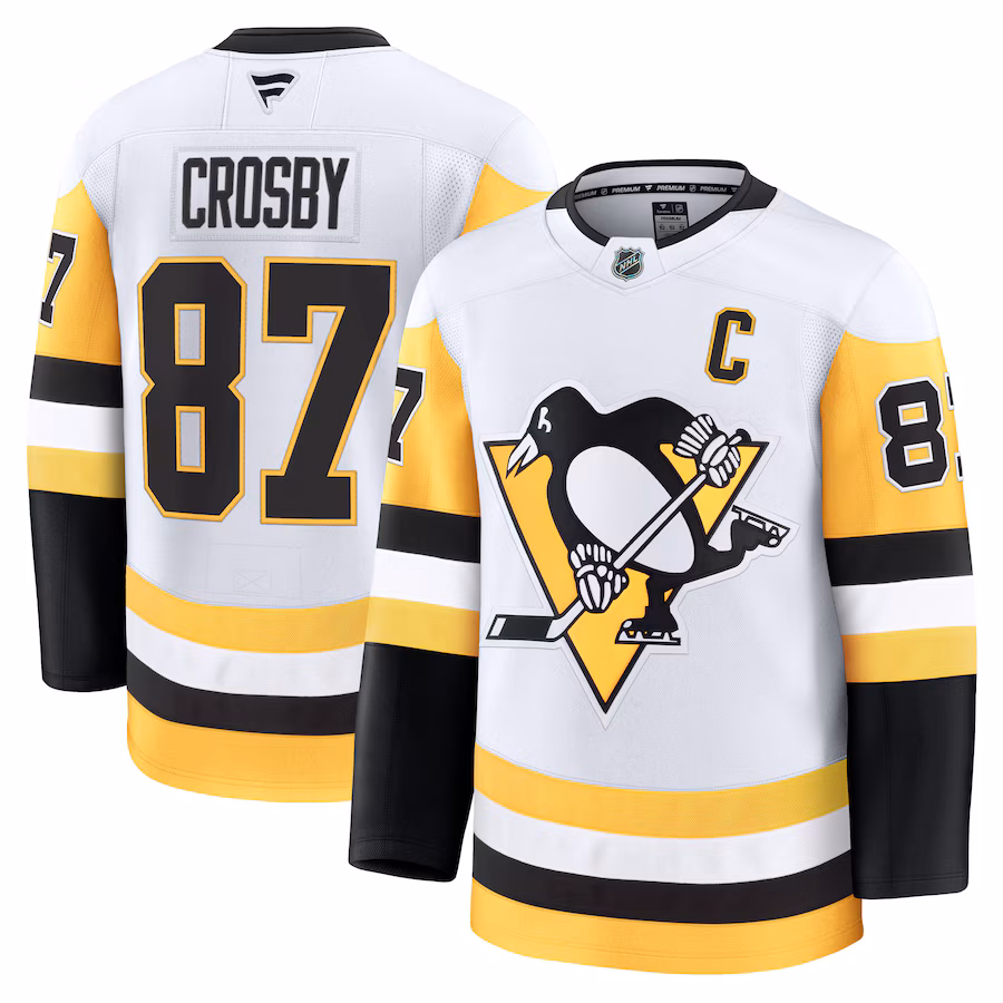 Sidney Crosby Pittsburgh Penguins Fanatics Away Premium Jersey - White