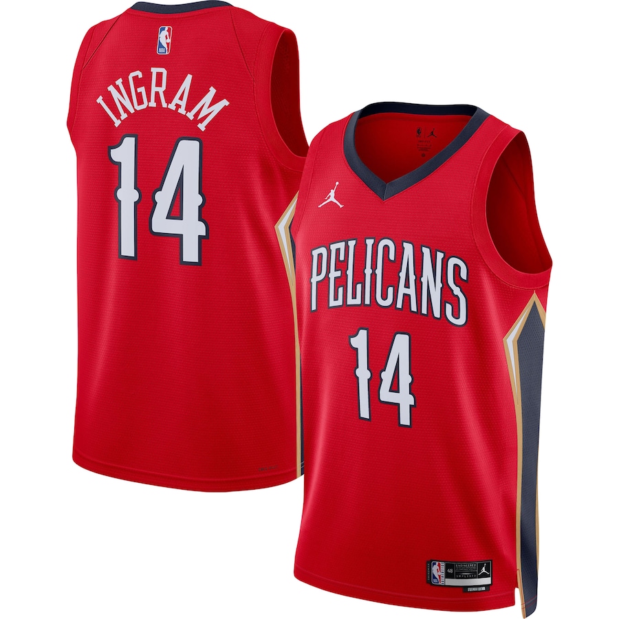 Unisex New Orleans Pelicans Brandon Ingram Jordan Brand Red Swingman Jersey - Statement Edition