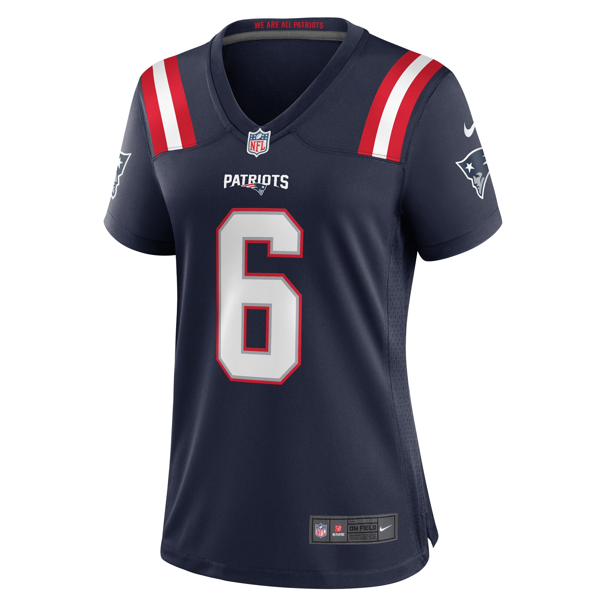 Christian Gonzalez New England Patriots Women's Team Game Jersey - Navy