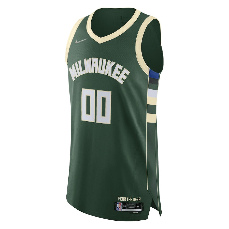 Mens Milwaukee Bucks Hunter Green 2021/22 Diamond Authentic Custom Jersey