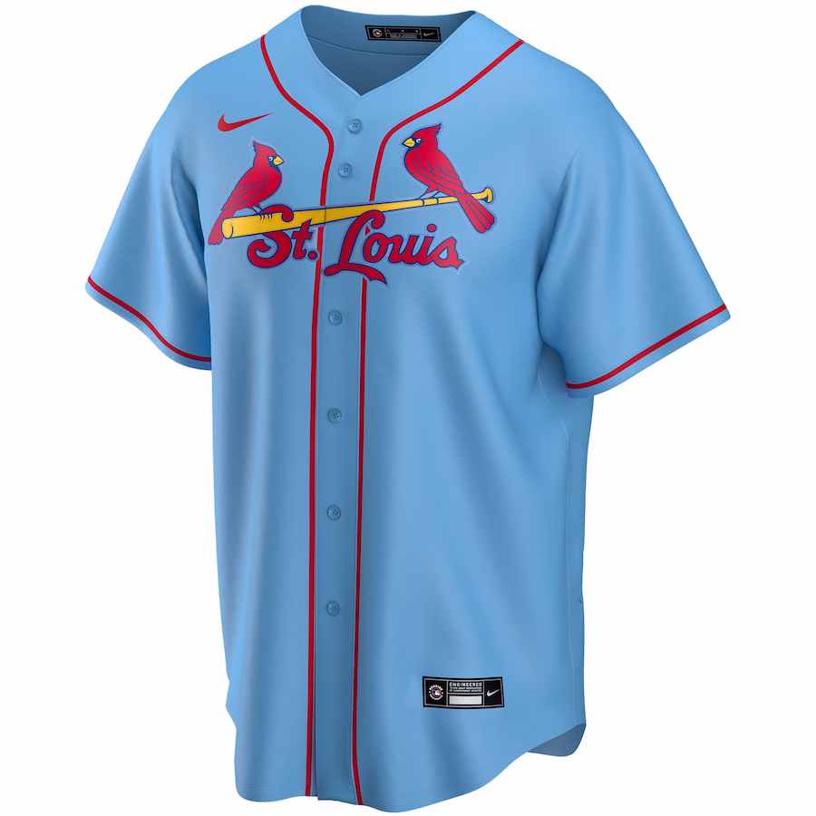 Youth St. Louis Cardinals Nike Light Blue Alternate Replica Custom Jersey
