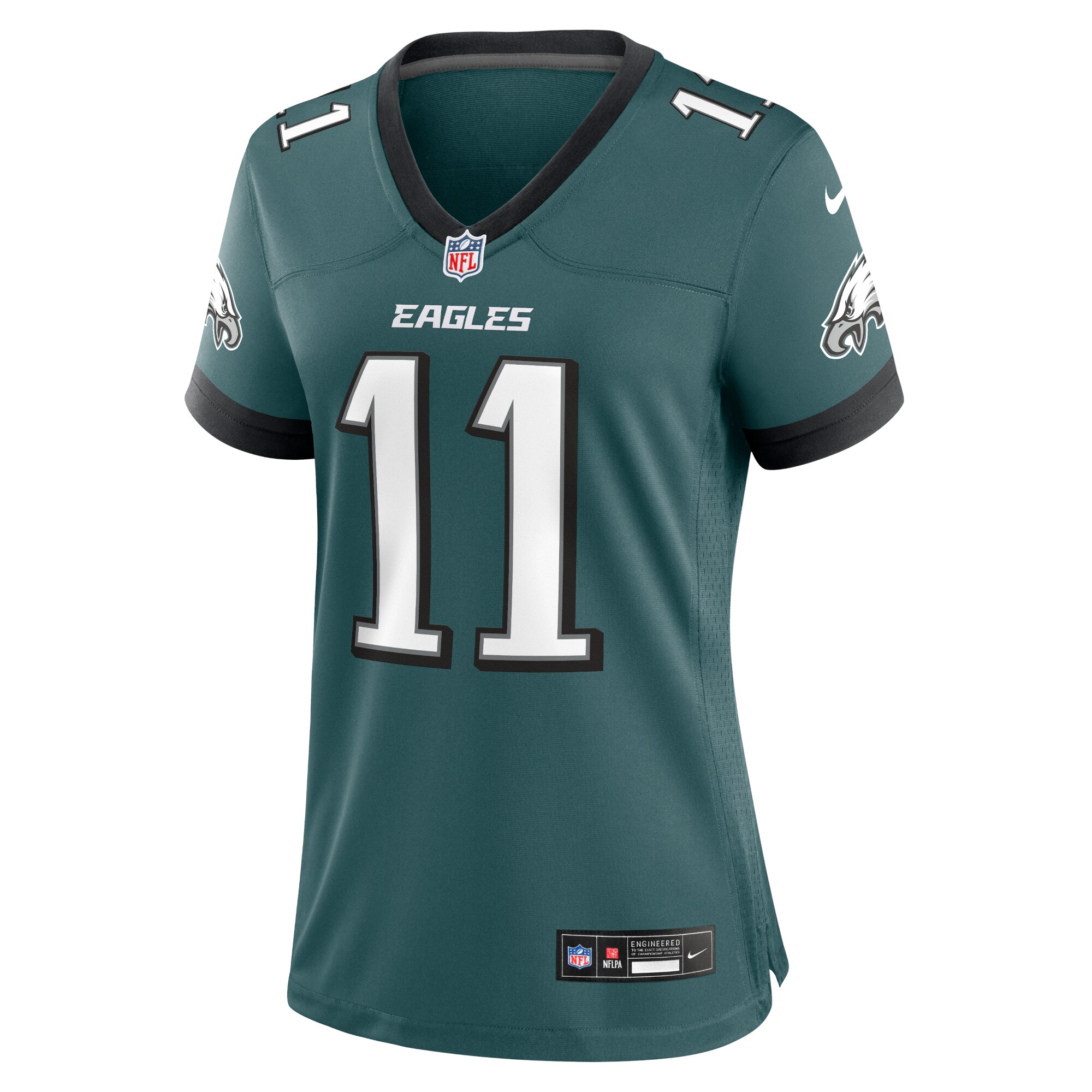 A.J. Brown Philadelphia Eagles Women's Team Game Jersey - Midnight Green