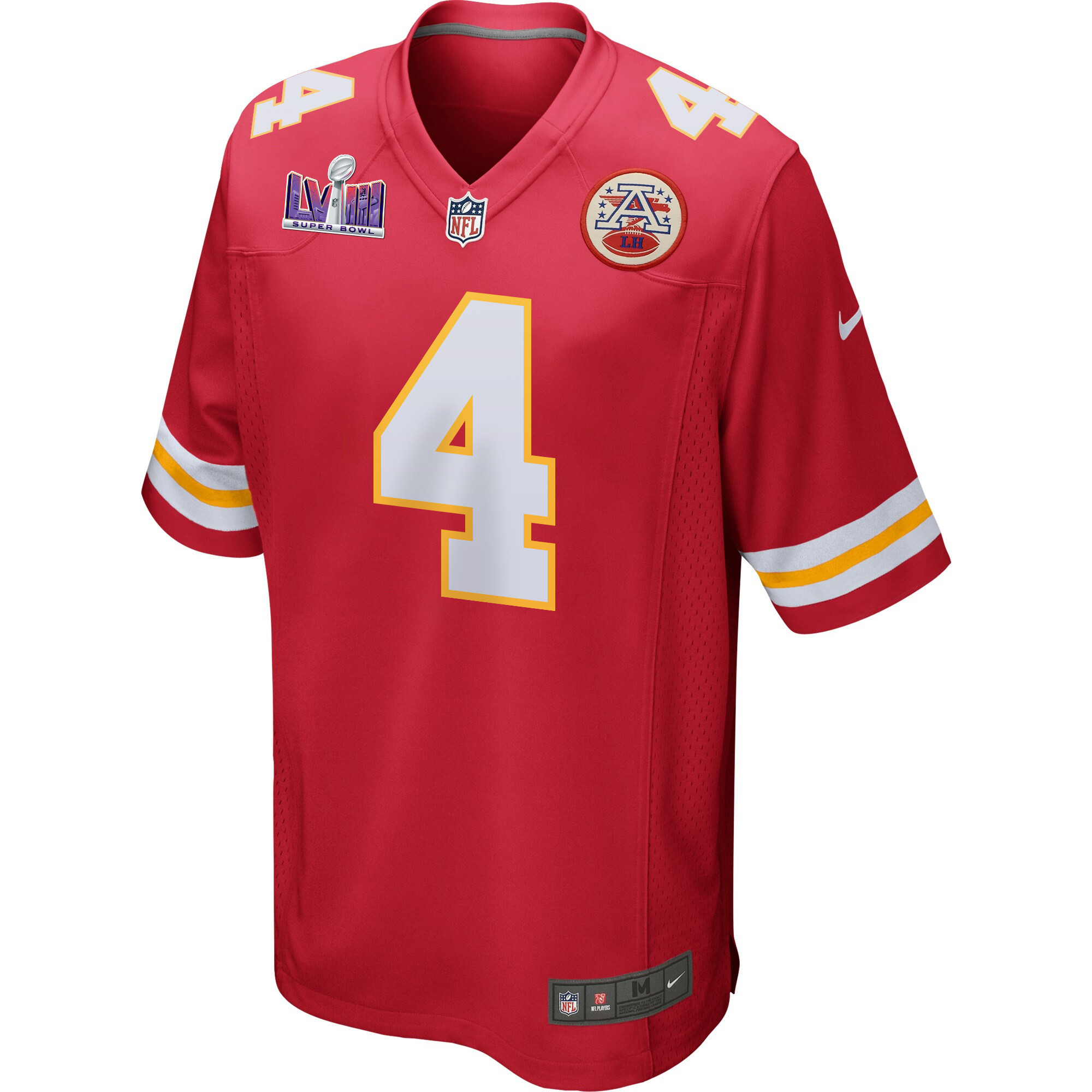 Rashee Rice 4 Signed Kansas City Chiefs Super Bowl LVIII Game Men Jersey - Red