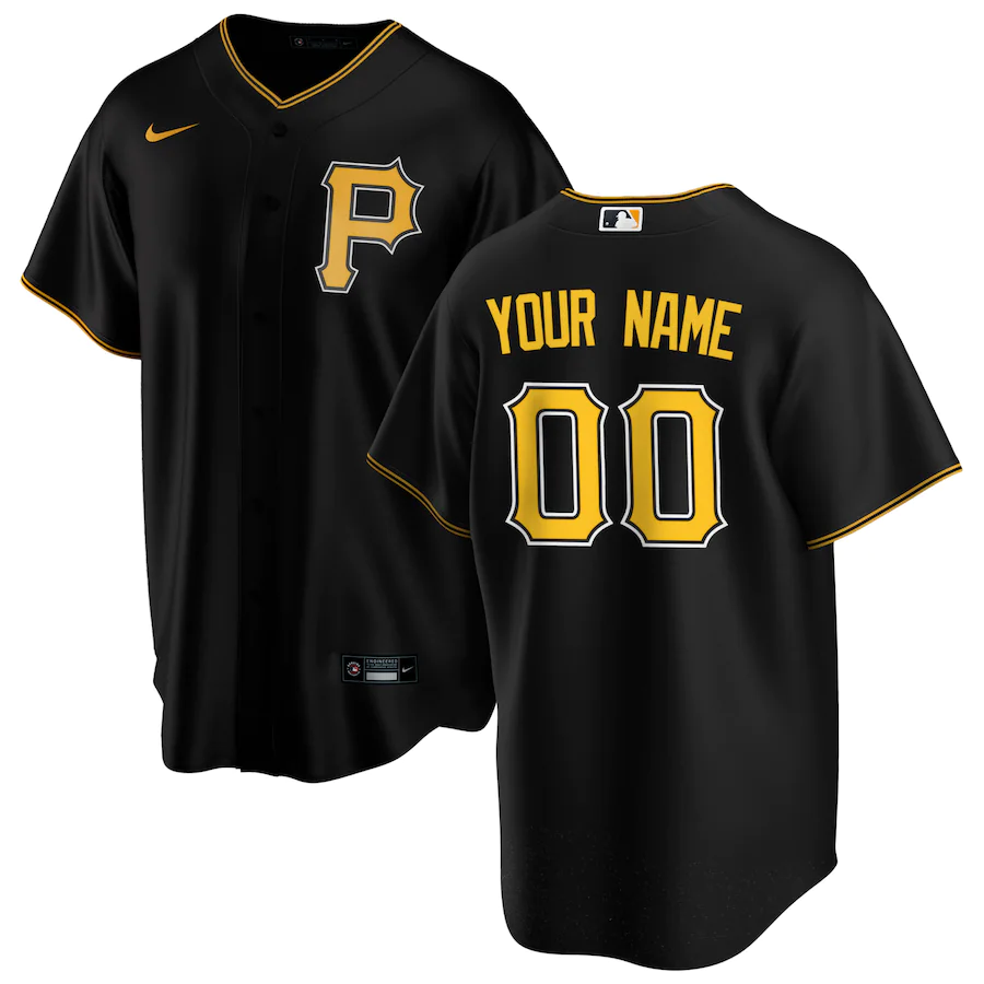 Women's Pittsburgh Pirates Nike Black Alternate Replica Custom Jersey
