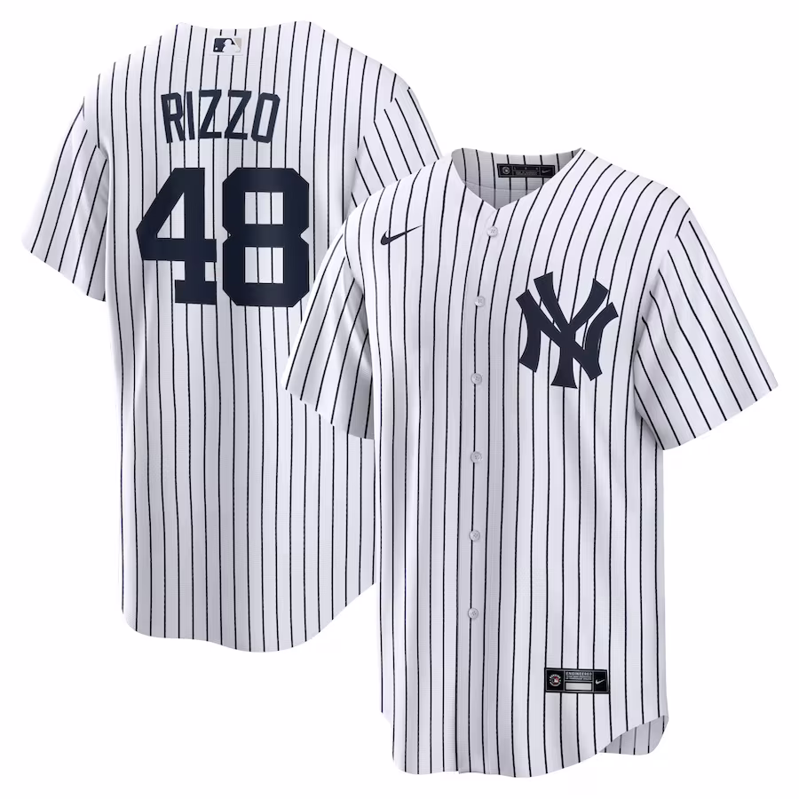 Youth New York Yankees Anthony Rizzo Nike White Home Official Replica Player Jersey