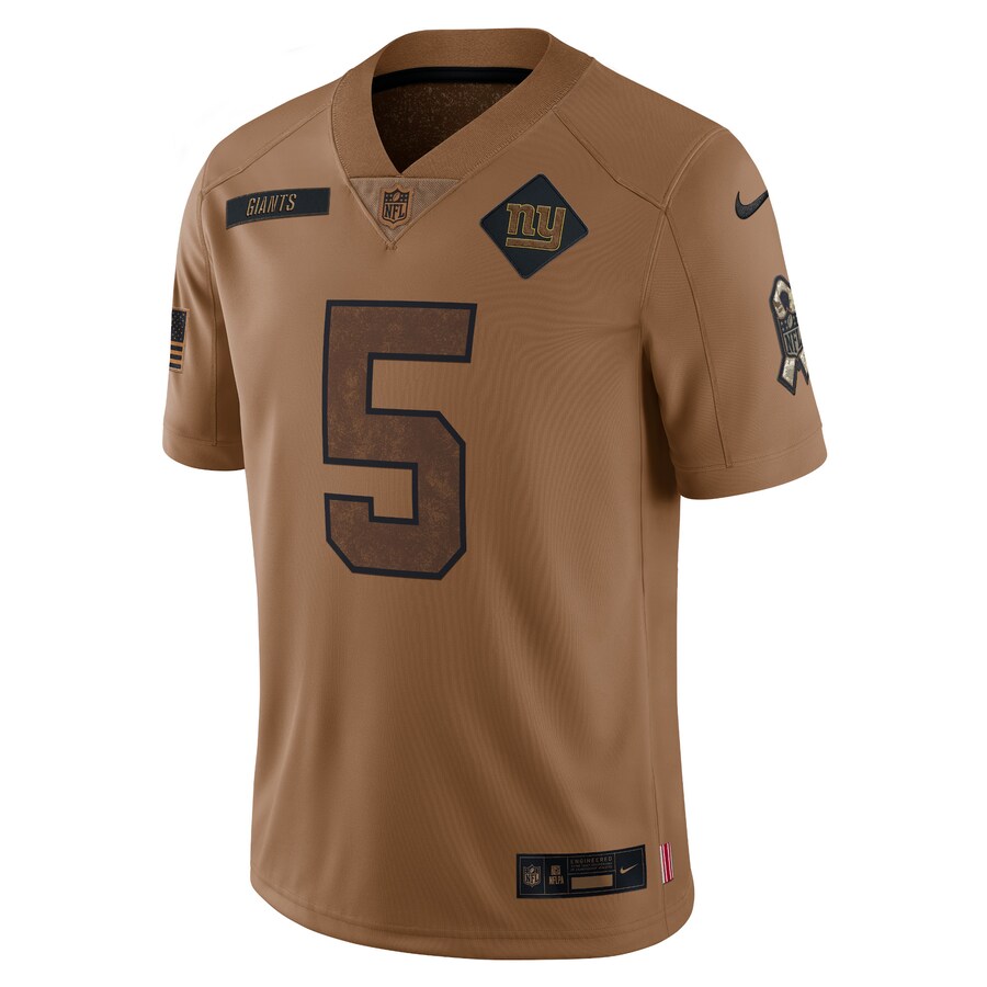 Mens New York Giants Kayvon Thibodeaux Brown 2023 Salute To Service Limited Jersey