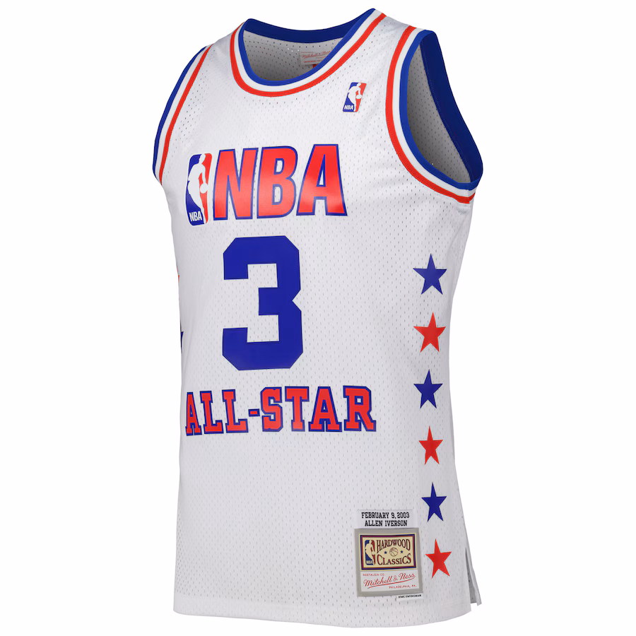 Men's Eastern Conference Allen Iverson Mitchell & Ness White 2003 All Star Game Swingman Jersey