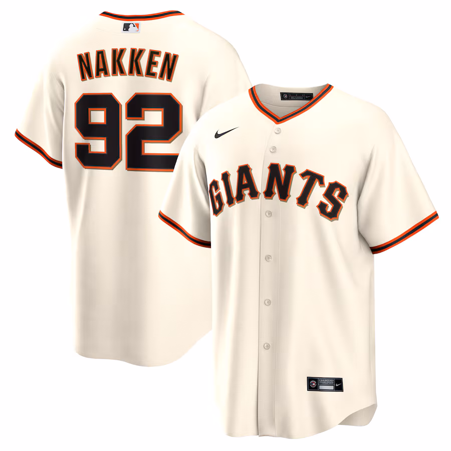 Youth San Francisco Giants Alyssa Nakken Nike Cream Home Replica Player Jersey