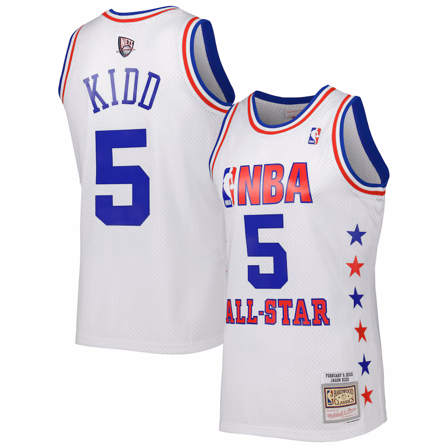 Men's Eastern Conference Jason Kidd Mitchell & Ness White 2003 All Star Game Swingman Jersey