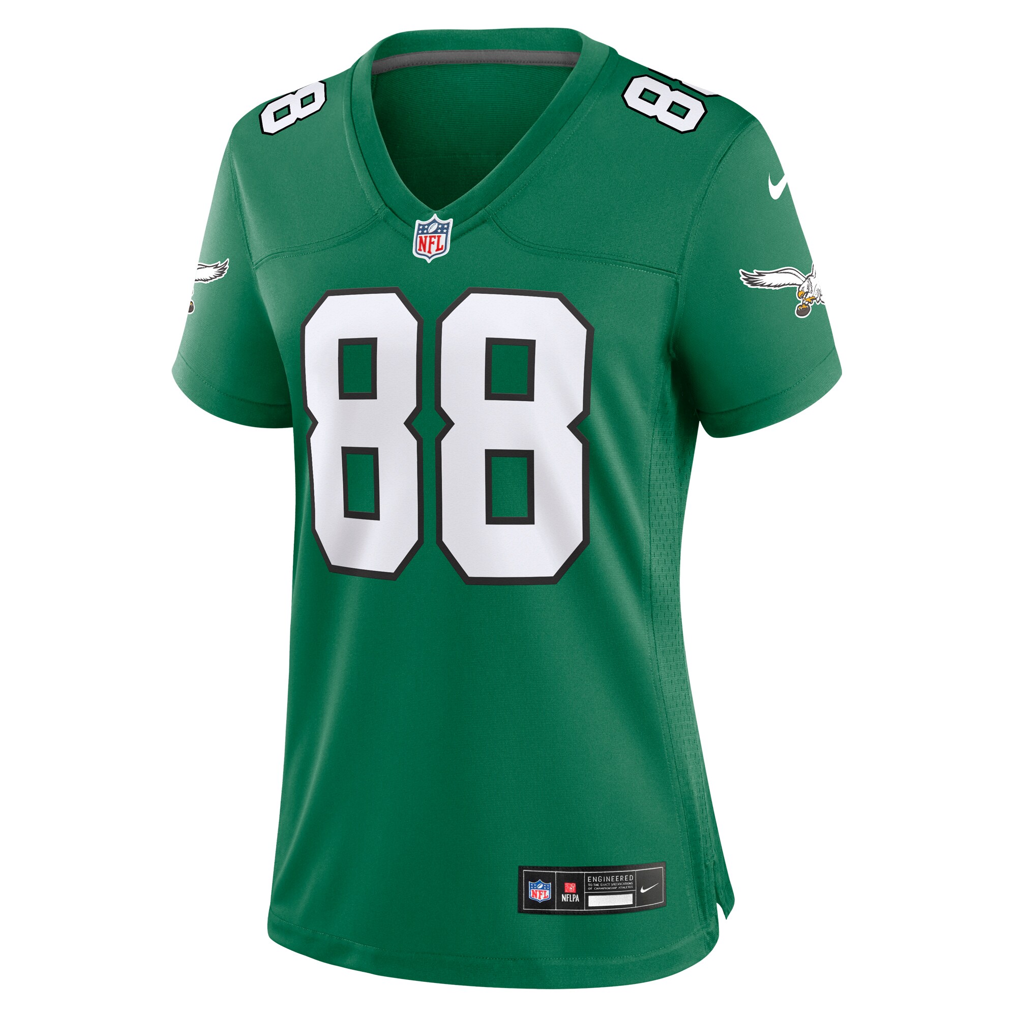 Dallas Goedert Philadelphia Eagles Women's Alternate Game Jersey - Kelly Green