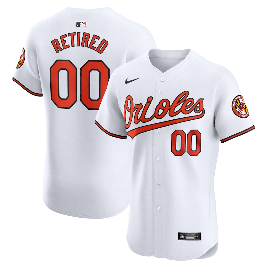 Men's Baltimore Orioles White Home Elite Pick-A-Player Retired Roster Jersey
