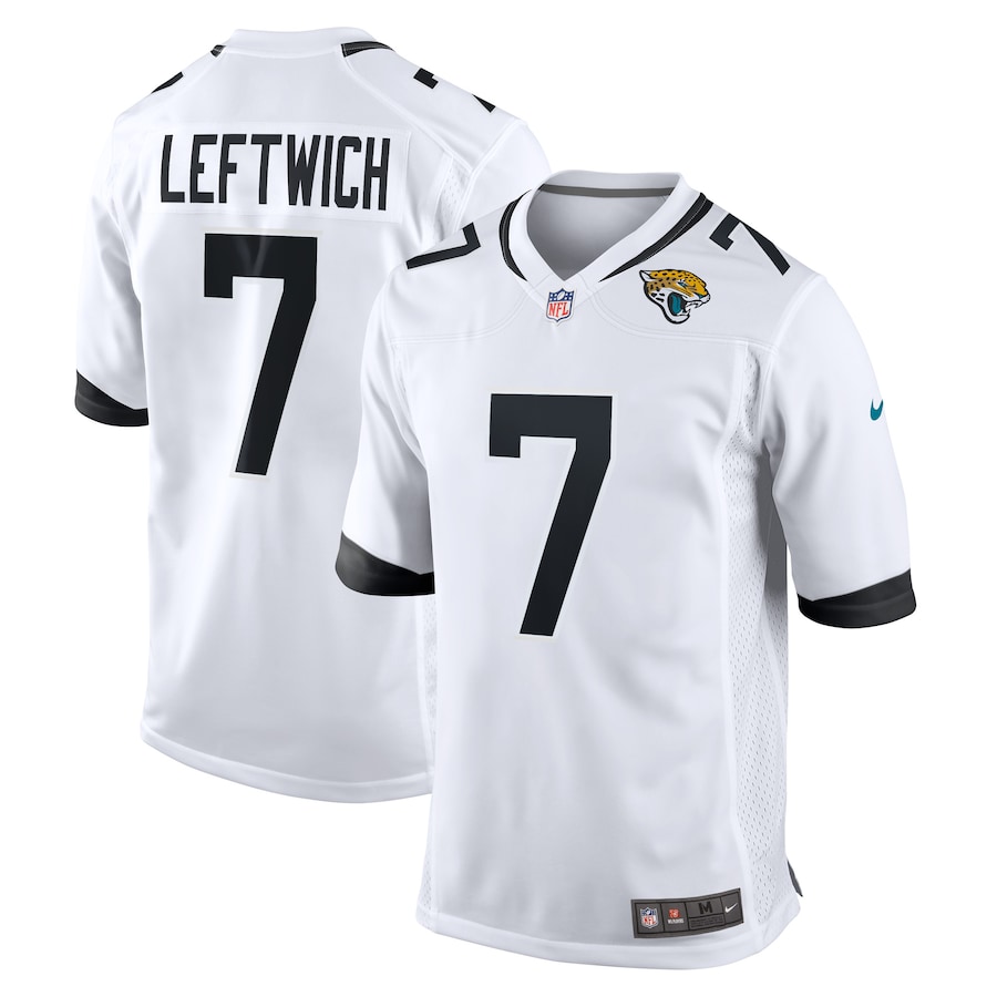 Mens Jacksonville Jaguars Byron Leftwich White Retired Player Game Jersey