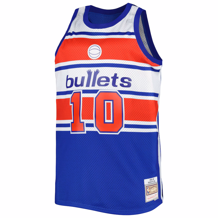 Men's Washington Bullets Manute Bol Mitchell & Ness Blue Big & Tall Hardwood Classics 1985/86 Swingman Jersey