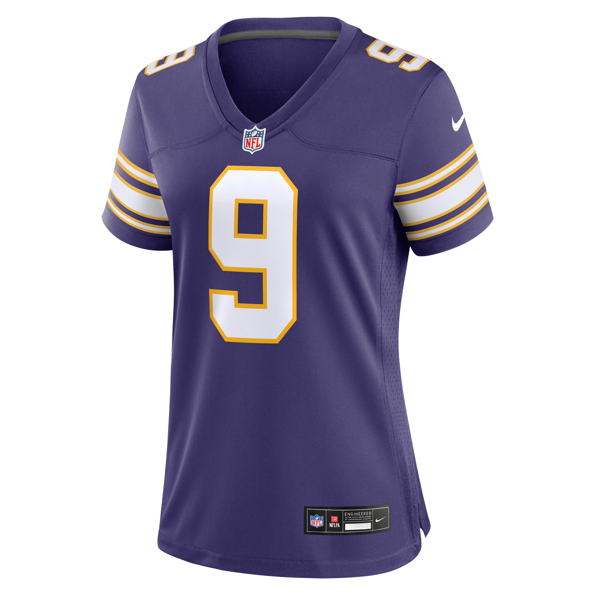 J.J. McCarthy Minnesota Vikings Women's 2nd Alternate 2024 NFL Draft First Round Pick Player Game Jersey - Purple