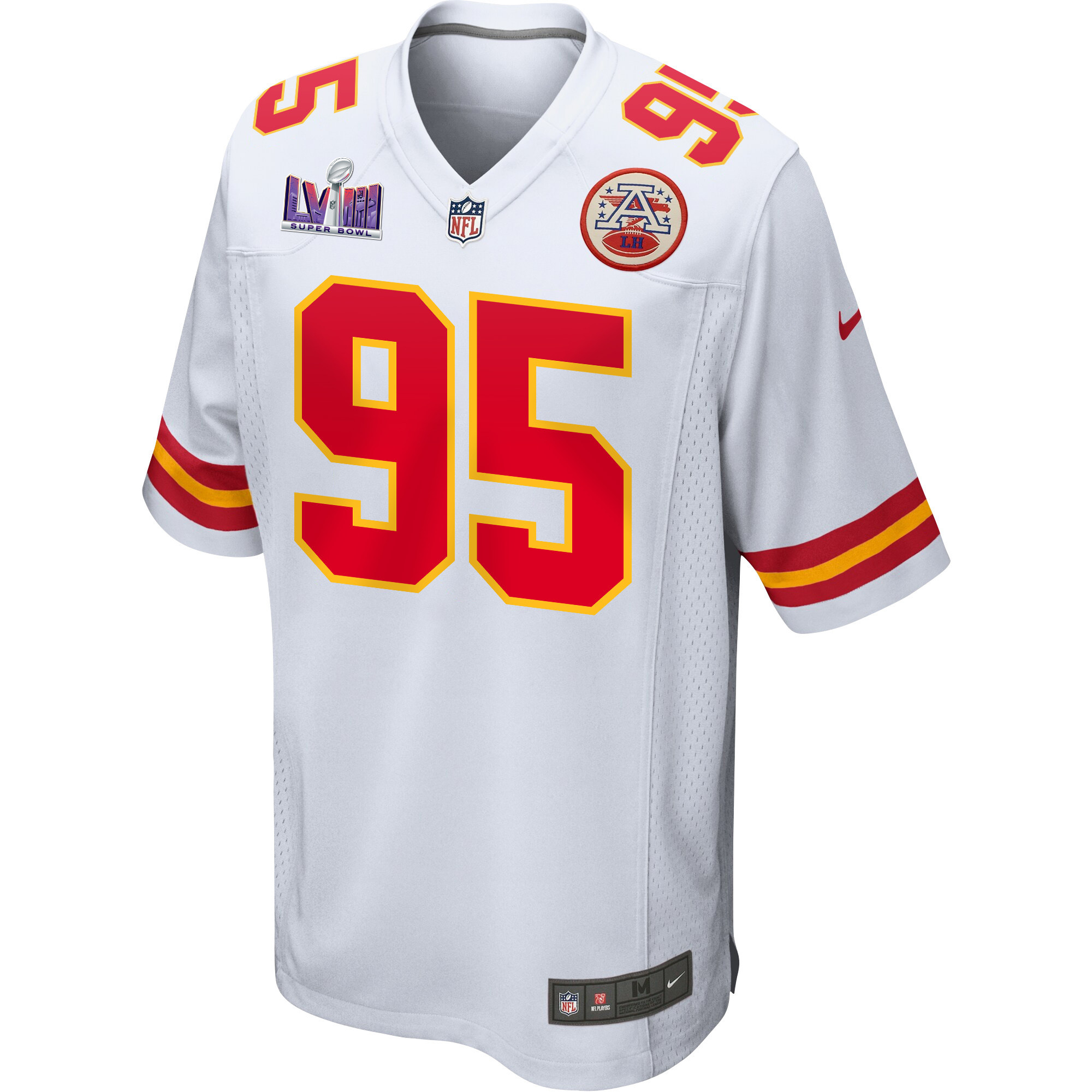 Chris Jones 95 Signed Kansas City Chiefs Super Bowl LVIII Game Men Jersey - White