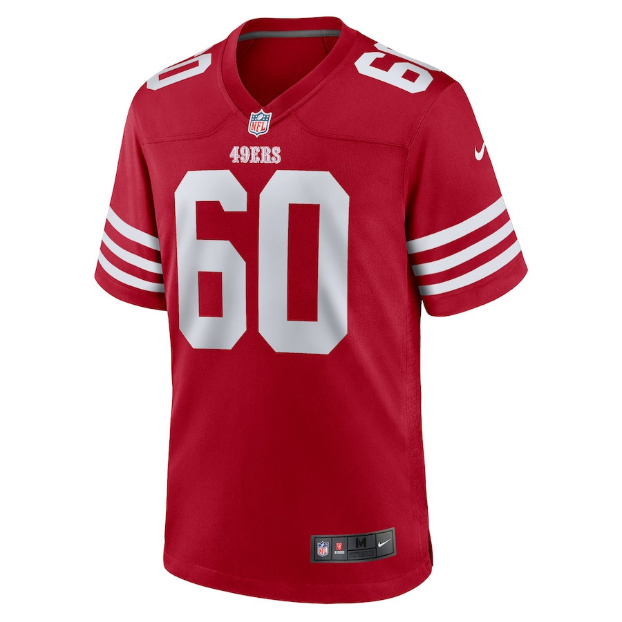 Sebastian Gutierrez 60 San Francisco 49ers Team Game Men Jersey - Scarlet