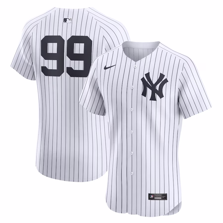 Youth New York Yankees Aaron Judge Nike White Home Elite Player Jersey