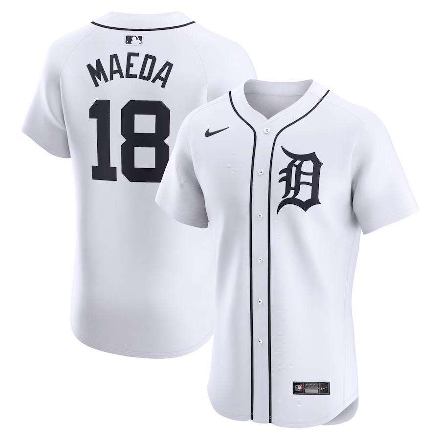 Women's Detroit Tigers Kenta Maeda Nike White Home Elite Player Jersey