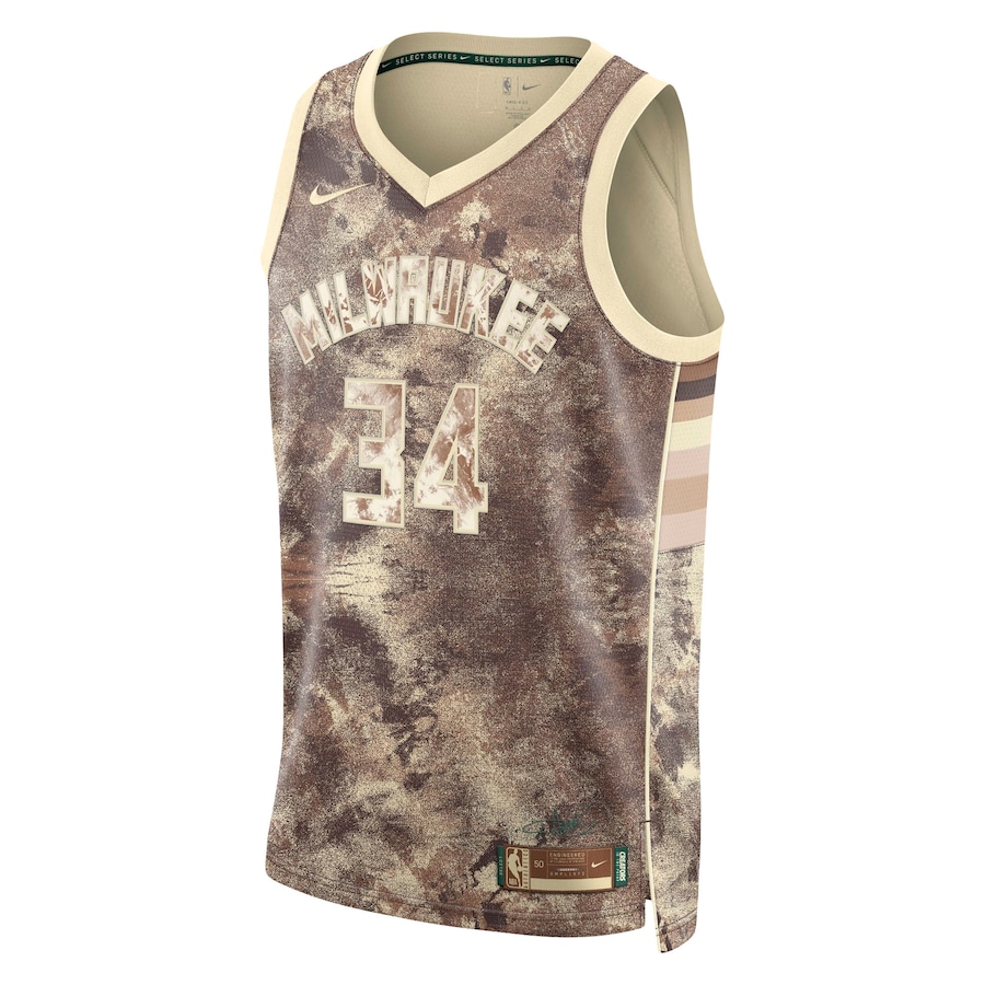 Unisex Milwaukee Bucks Giannis Antetokounmpo Brown Select Series Jersey