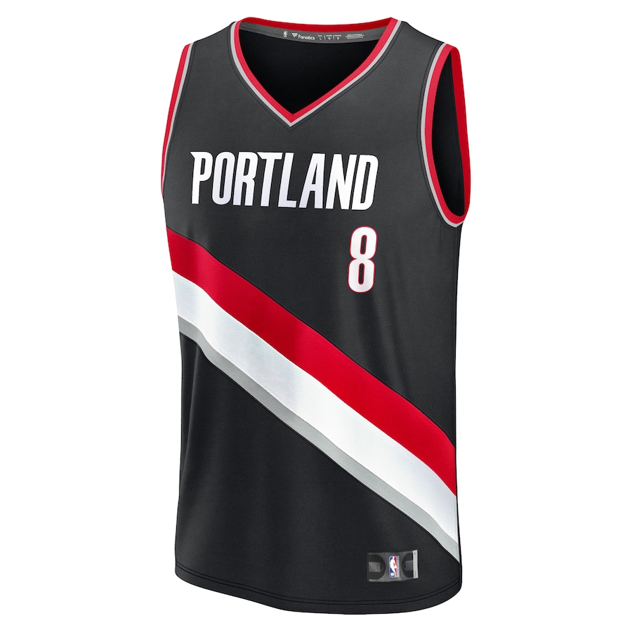 Deni Avdija Portland Trail Blazers Fanatics Fast Break Replica Player Jersey - Icon Edition - Black