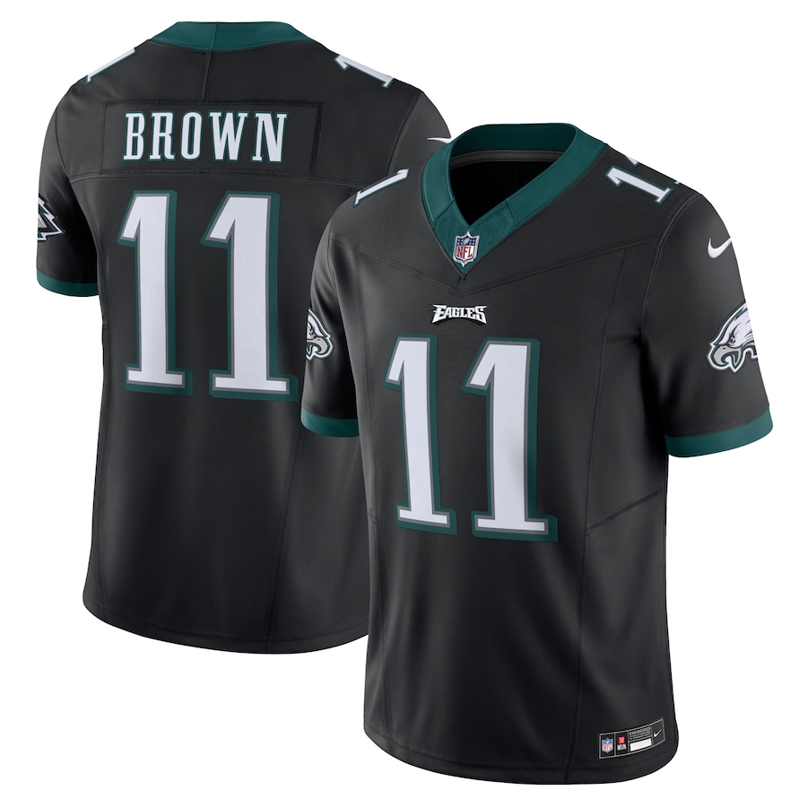 Mens Philadelphia Eagles A.J. Brown Black Vapor F.U.S.E. Limited Jersey