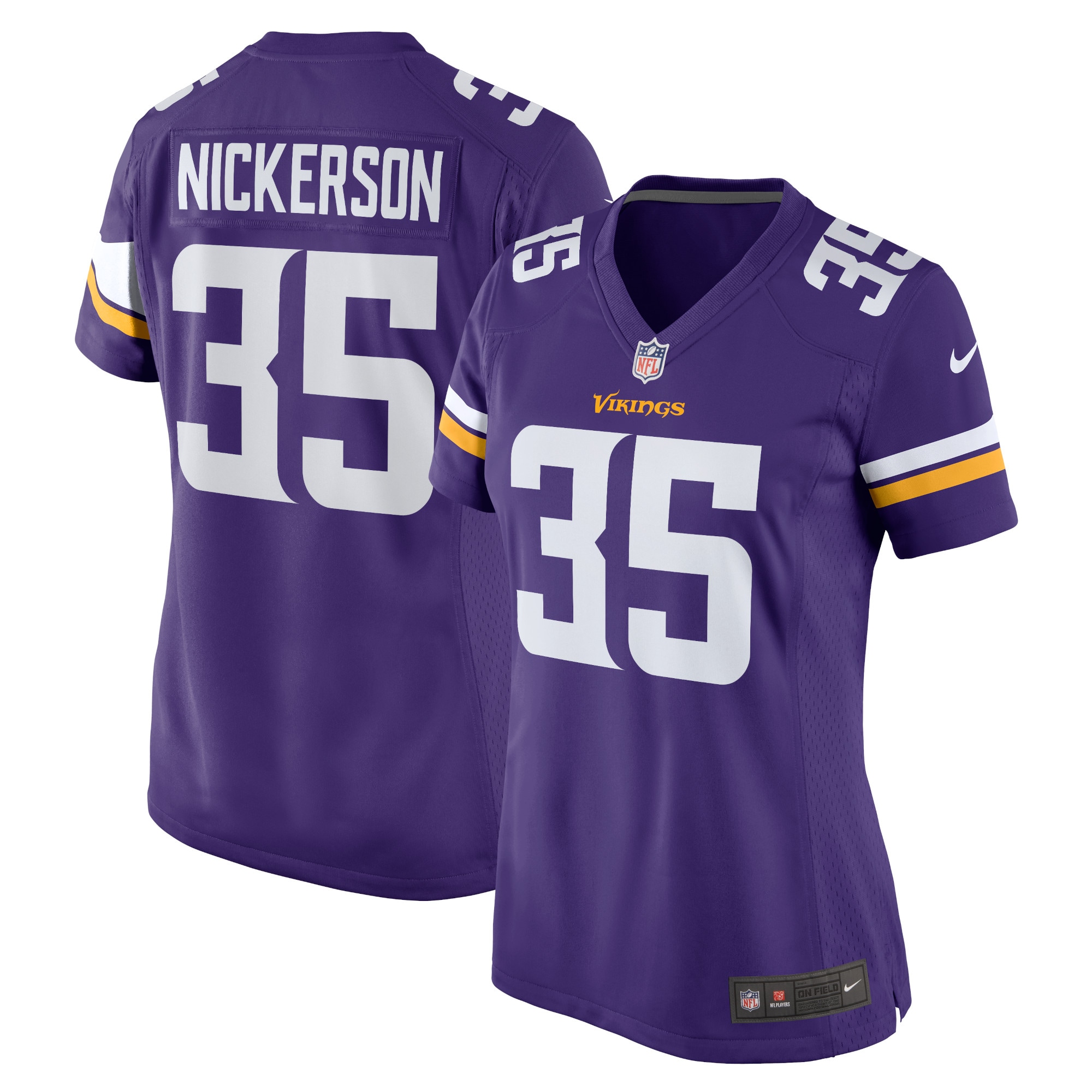 Parry Nickerson Minnesota Vikings Women's Home Game Player Jersey - Purple