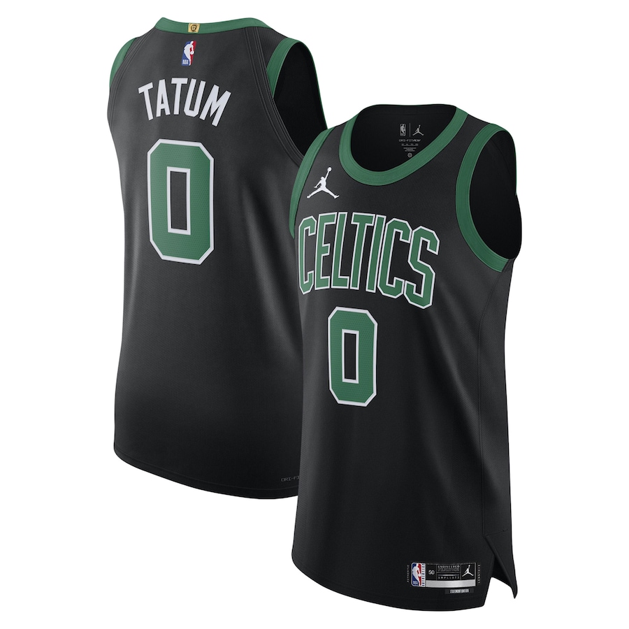 Men's Boston Celtics Jayson Tatum Jordan Brand Black Authentic Player Jersey