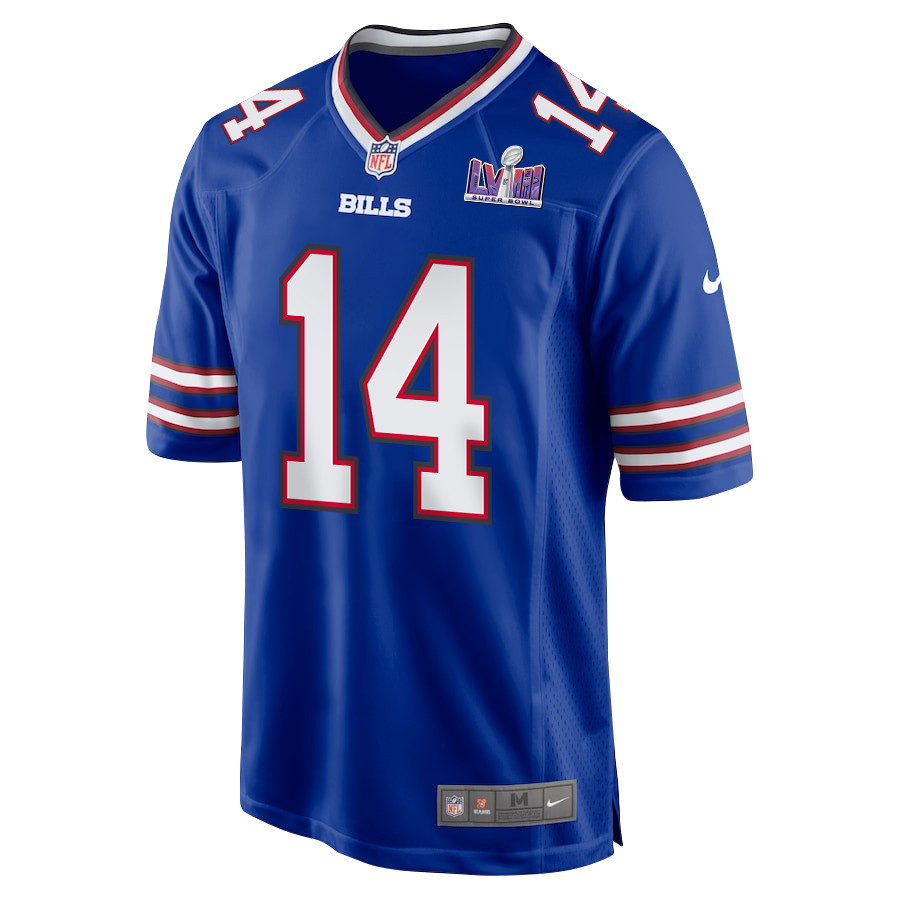Stefon Diggs 14 Signed Buffalo Bills Super Bowl LVIII Game Men Jersey - Royal