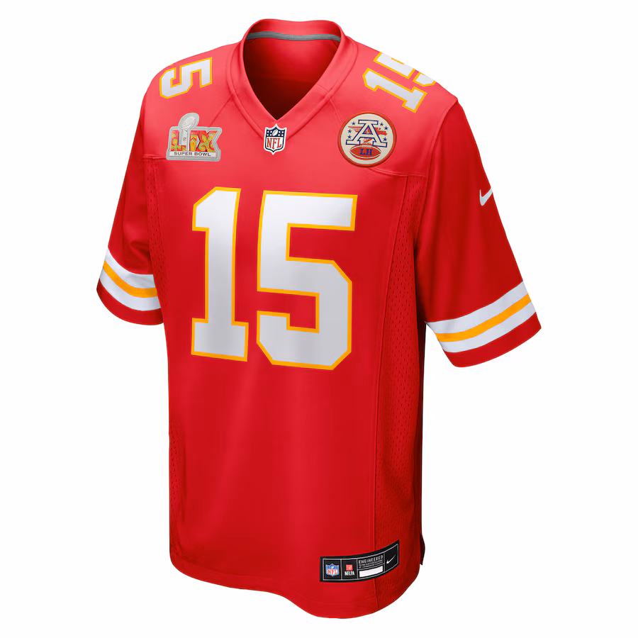 Patrick Mahomes Kansas City Chiefs Nike Super Bowl LIX Game Jersey - Red