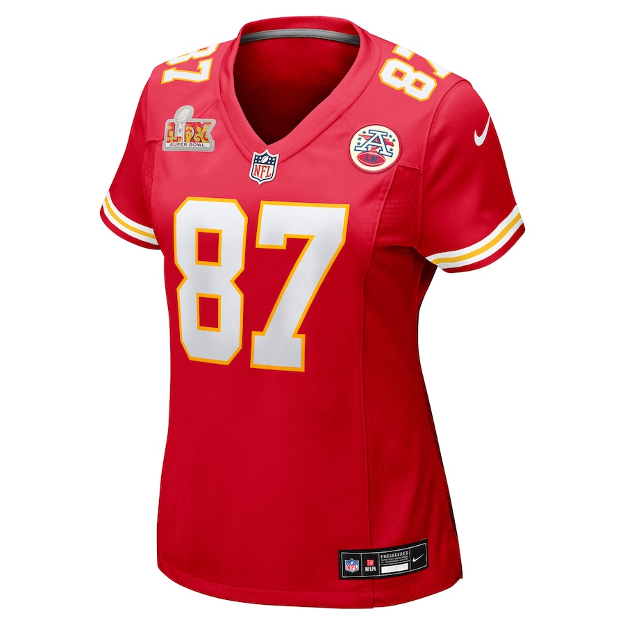 Travis Kelce Kansas City Chiefs Nike Women's Super Bowl LIX Game Jersey - Red