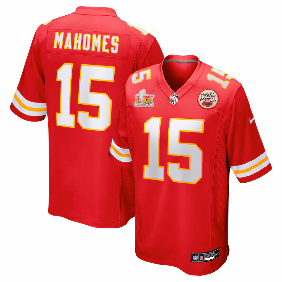 Patrick Mahomes Kansas City Chiefs Nike Super Bowl LIX Game Jersey - Red