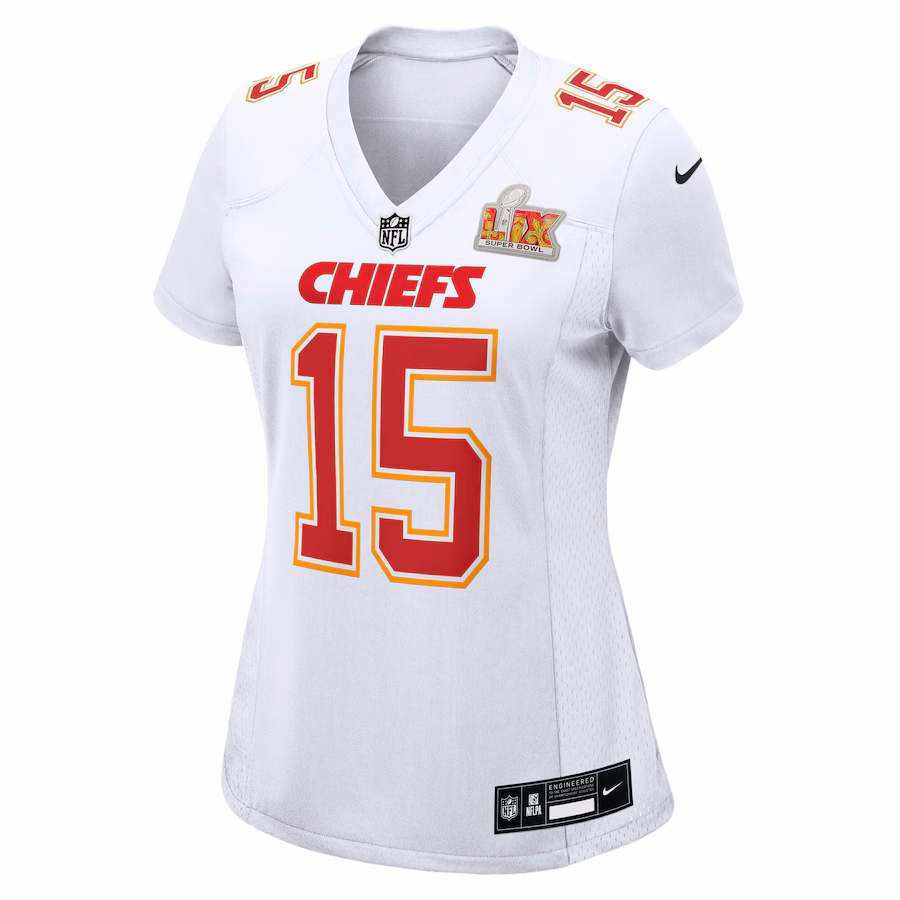 Patrick Mahomes Kansas City Chiefs Nike Women's Super Bowl LIX Fashion Game Jersey - Tundra White
