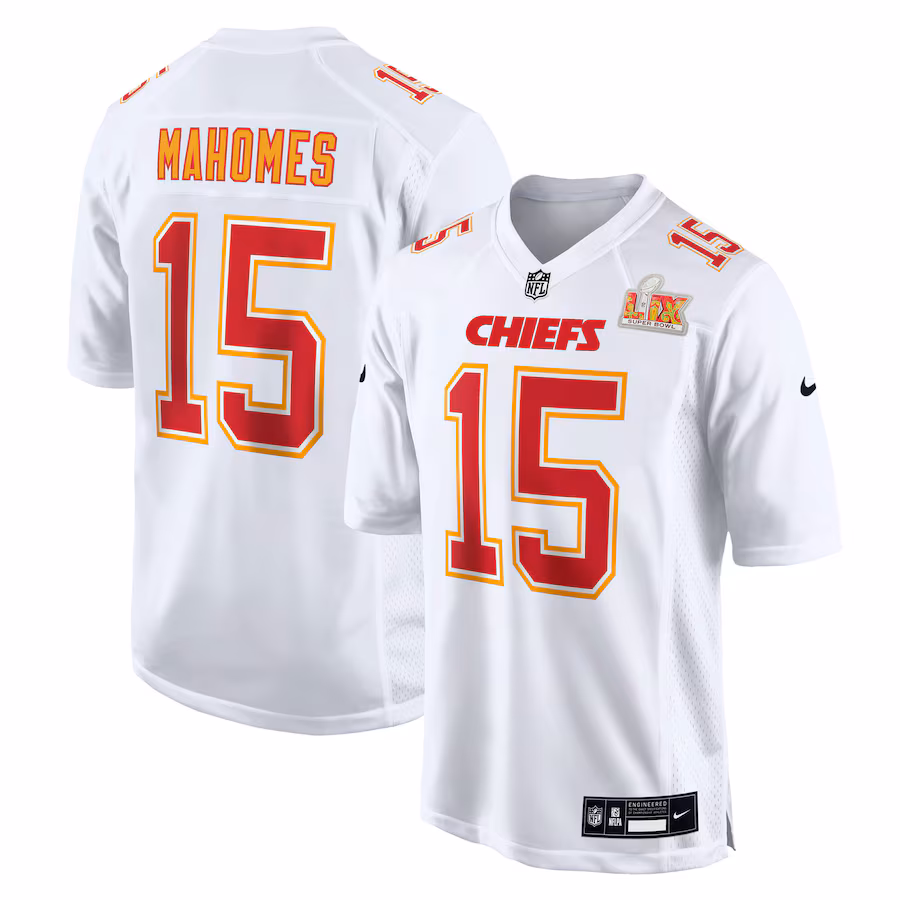 Patrick Mahomes Kansas City Chiefs Nike Super Bowl LIX Fashion Game Jersey - Tundra White