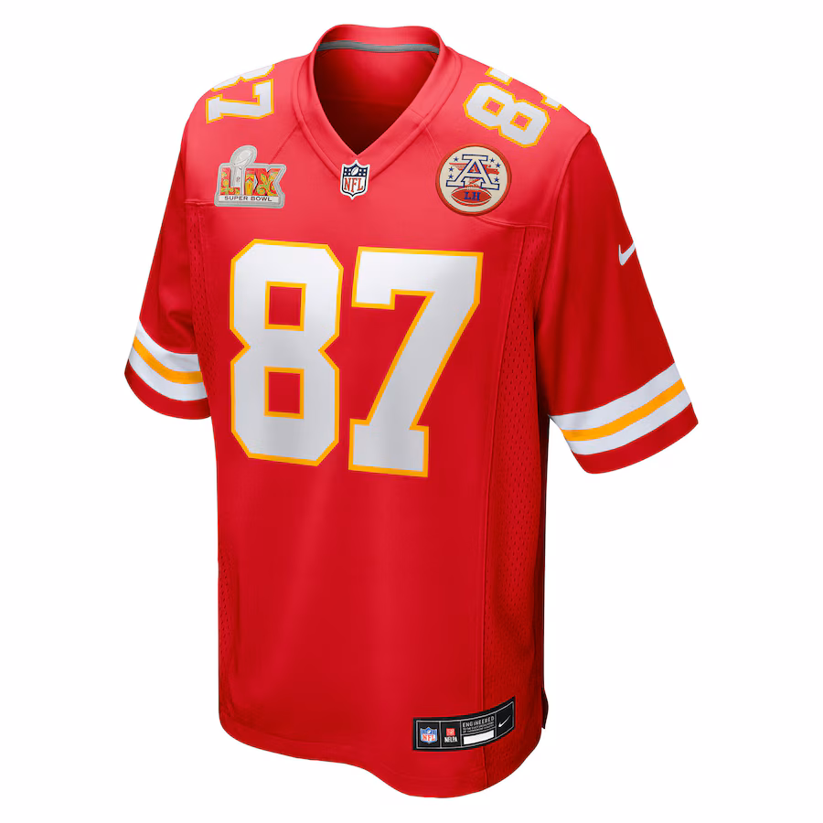 Travis Kelce Kansas City Chiefs Nike Super Bowl LIX Game Jersey - Red