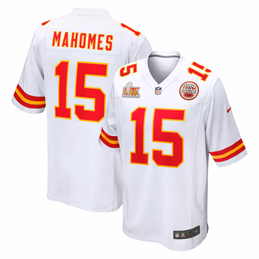 Patrick Mahomes Kansas City Chiefs Nike Super Bowl LIX Game Jersey - White