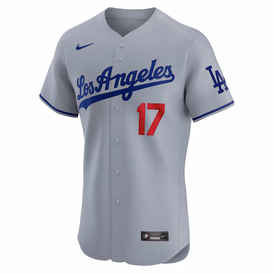 Shohei Ohtani Los Angeles Dodgers Nike Road Vapor Premier Elite Player Jersey - Gray