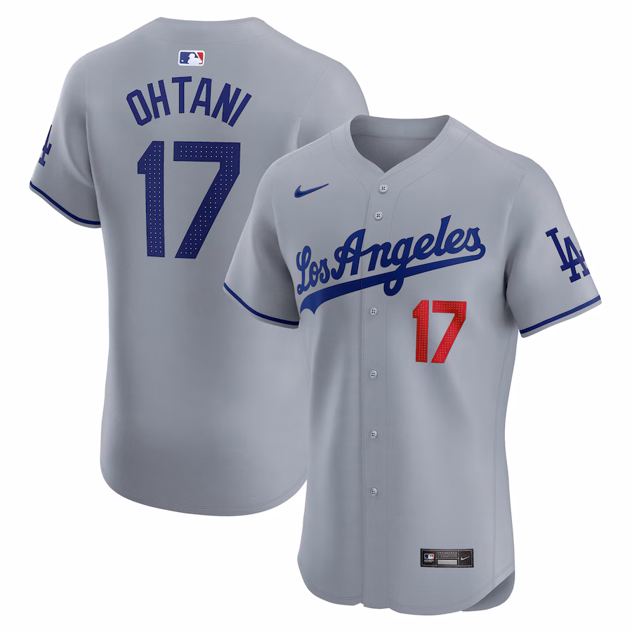 Shohei Ohtani Los Angeles Dodgers Nike Road Vapor Premier Elite Player Jersey - Gray