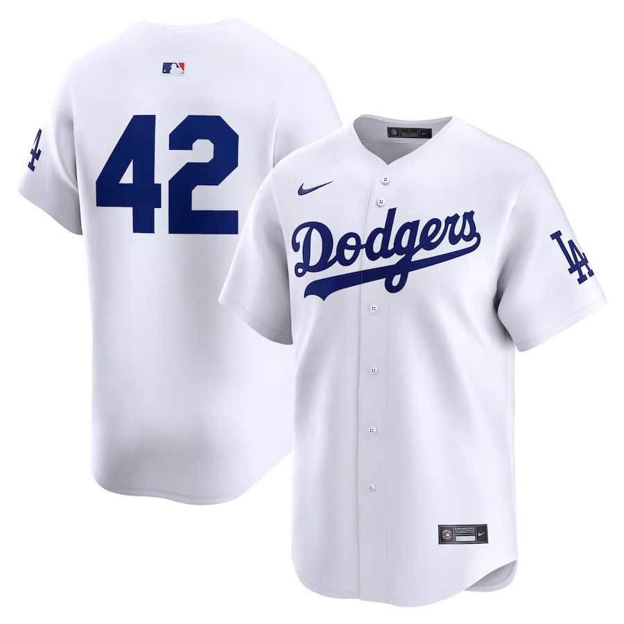 Los Angeles Dodgers Nike 2024 Jackie Robinson Day Home Limited Jersey – White