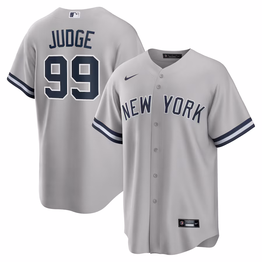 Aaron Judge New York Yankees Nike Big & Tall Road Replica Player Jersey – Gray
