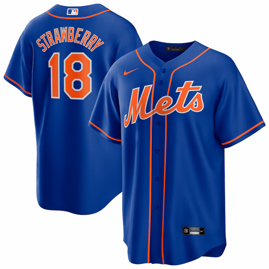 Darryl Strawberry New York Mets Nike Alternate Replica Player Jersey - Royal
