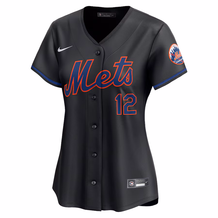 Francisco Lindor New York Mets Nike Women's Alternate Limited Player Jersey – Black