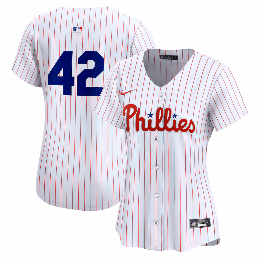 Philadelphia Phillies Nike Women's 2024 Jackie Robinson Day Home Limited Jersey – White