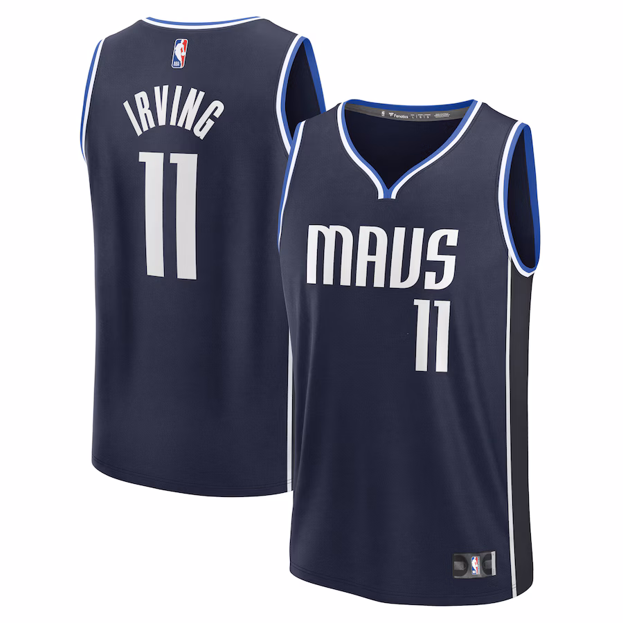 Kyrie Irving Dallas Mavericks Fanatics Fast Break Replica Player Jersey - Statement Edition - Navy