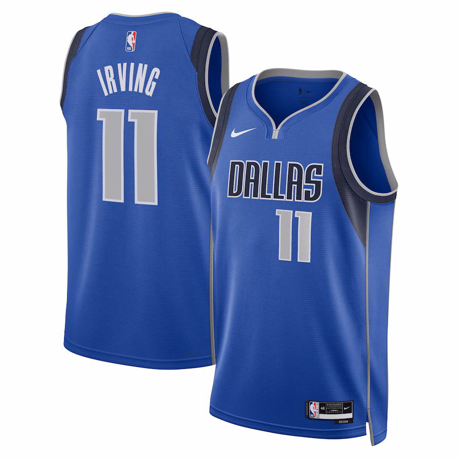 Kyrie Irving Dallas Mavericks Nike Unisex Badge Swingman Replica Jersey - Icon Edition - Blue