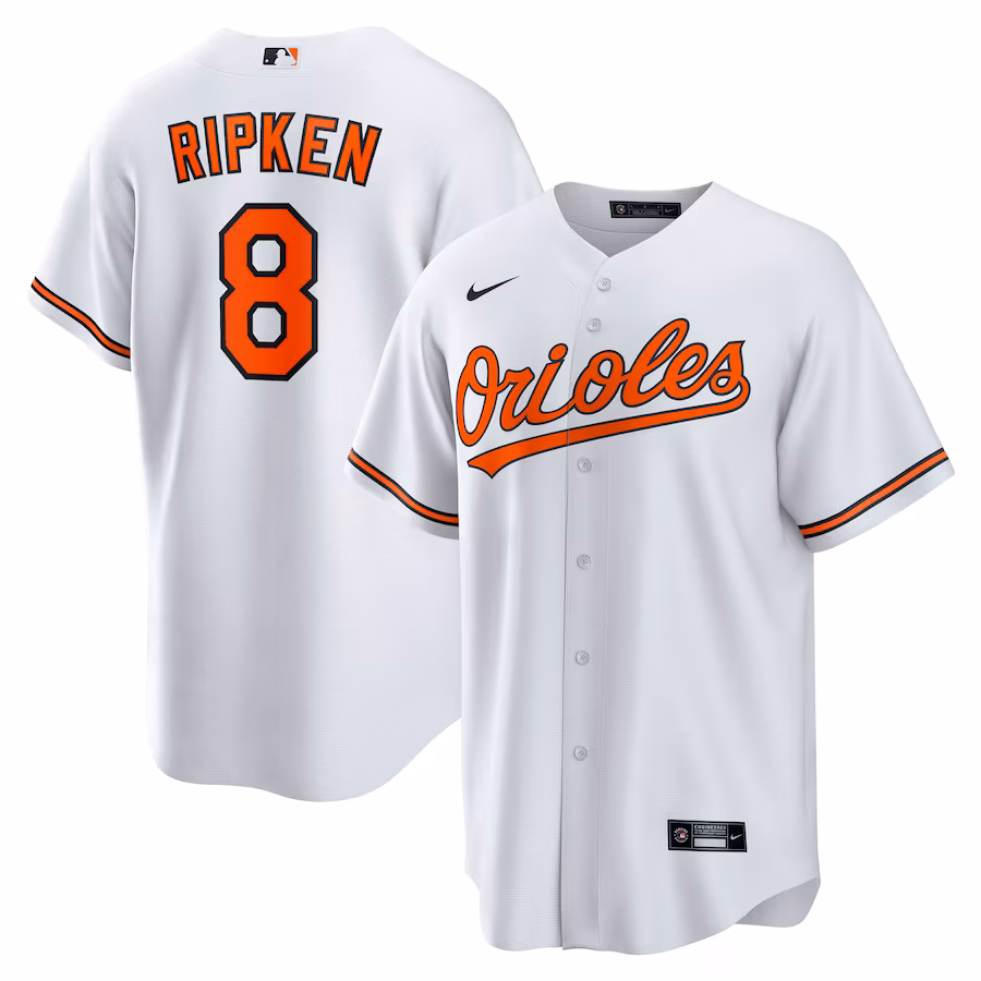 Cal Ripken Jr. Baltimore Orioles Nike Throwback Replica Player Jersey - White