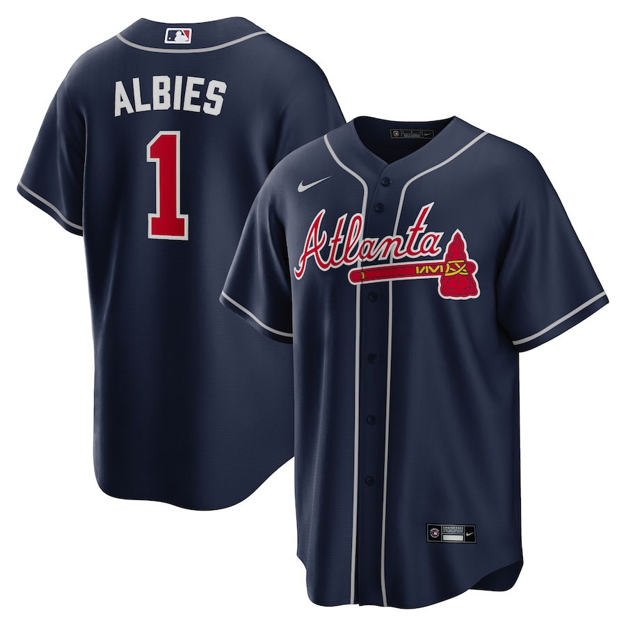 Ozzie Albies Atlanta Braves Nike Alternate Replica Player Name Jersey - Navy