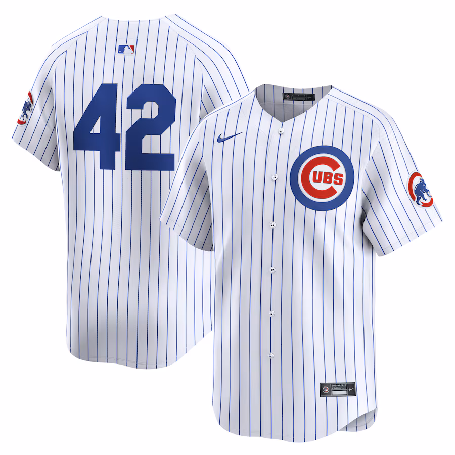 Chicago Cubs Nike 2024 Jackie Robinson Day Home Limited Jersey – White